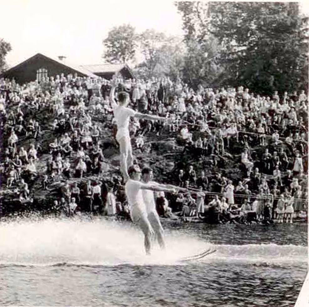 Vattenskiduppvisning vid Gustafsberg
